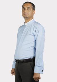 Light Blue Roman Collar eClergy's Shirt