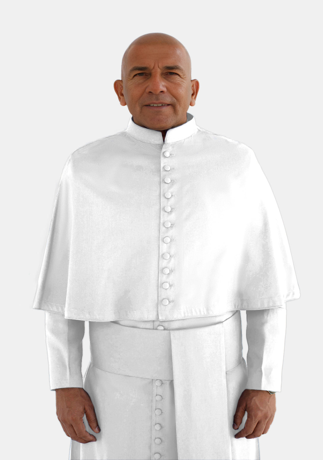 Cassock for Men White with Shoulder Cape – eClergys