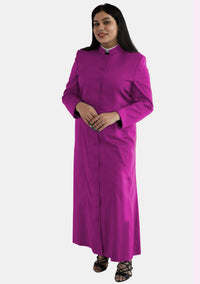 Serephic Red Purple Clergy Robe for Female Bishops
