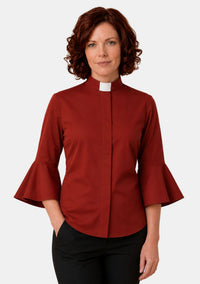 Shelomith Ruffle Sleeve Clergy Shirts for Women