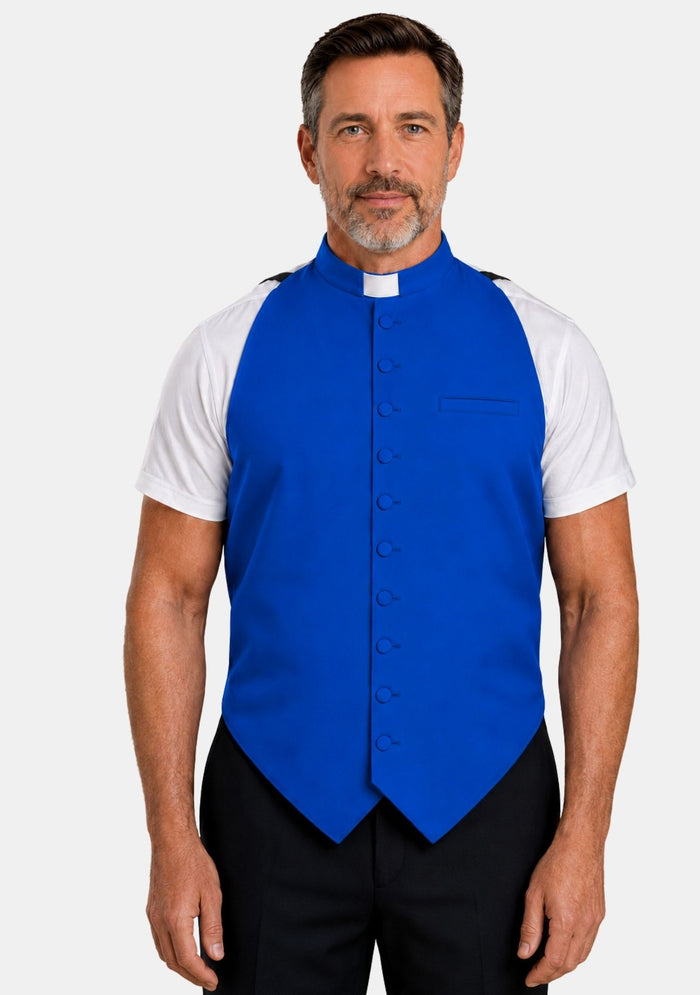 Silas Tab Collar Clergy Vest Front for Men