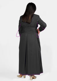 Tabitha Women Black with Red Purple Cassock