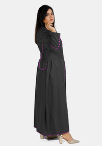 Tabitha Women Black with Red Purple Cassock