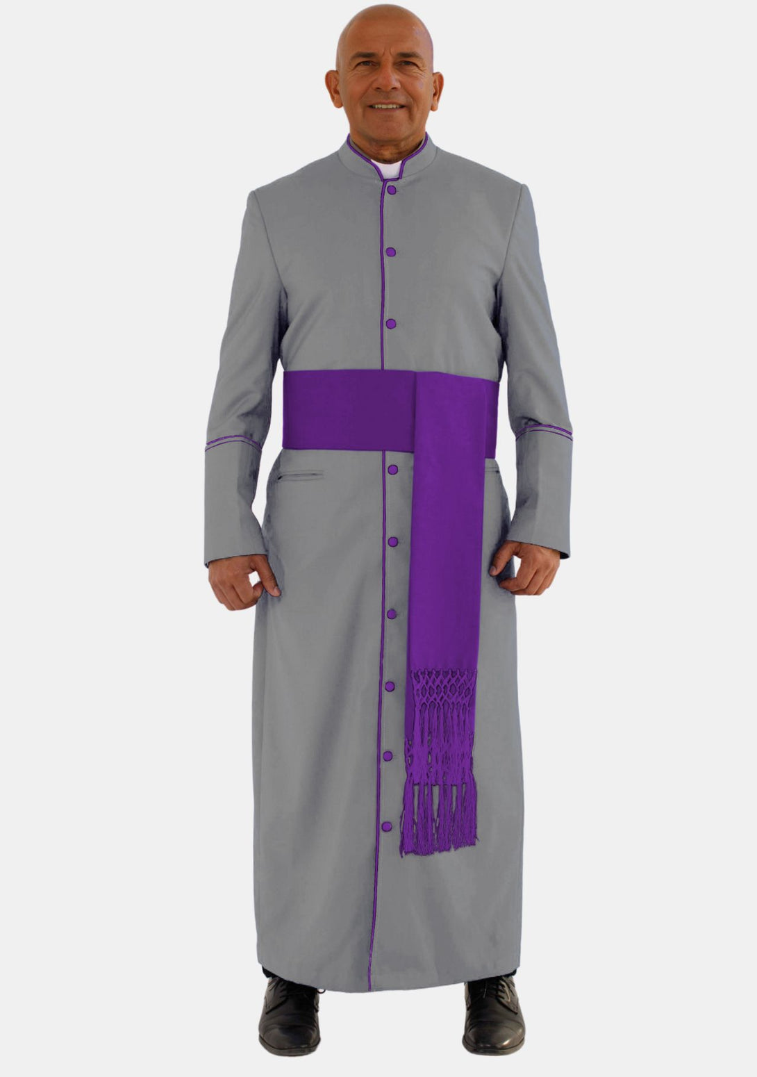 Roman Puple Robe Gray with Roman Purple eClergys Robe Perfect for You