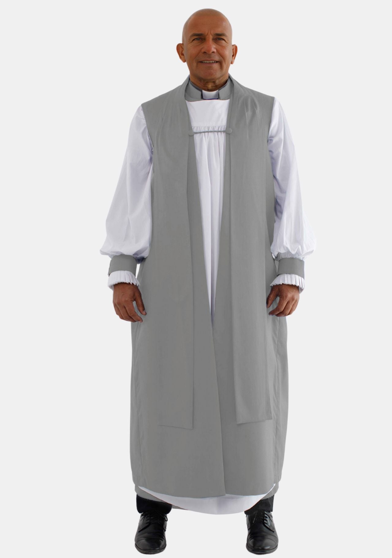 Grey Men's Chimere and Rochet Set with Soft Tropical Fabric – eClergys