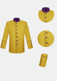 Gold and Purple Ministerial Jacket