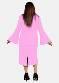 eClergy's Suit Flared Sleeve Pink White