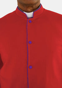 Red with Roman Purple Trim eClergys Robe for Men