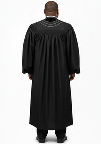 Eleazar Pulpit Robe for Men Black and White
