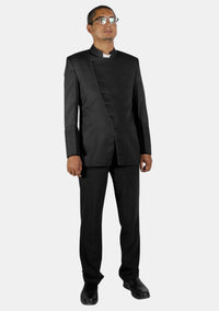 Black Double Breasted Clerical Frock Coat