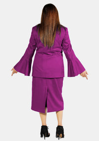 eClergy's Red Purple Gold Flared Sleeve Clergy Suit
