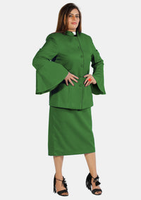 eClergy's Suit Flared Sleeve Green