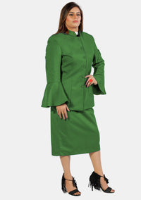 eClergy's Suit Flared Sleeve Green