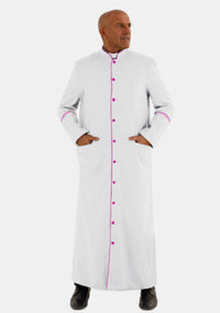 eClergys White and Red Purple Robe for Men