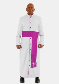 eClergys White and Red Purple Robe for Men