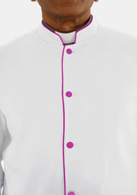 eClergys White and Red Purple Robe for Men
