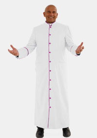 eClergys White and Red Purple Robe for Men