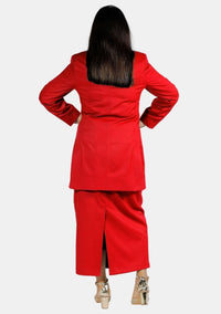 Female Red Clergy Suit
