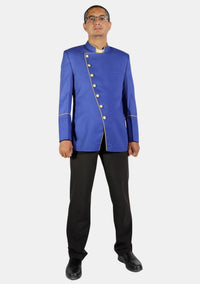 Royal Blue and Gold Cleric Jacket