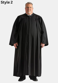 Linus Plus Size Custom Pulpit Robe for Men Black
