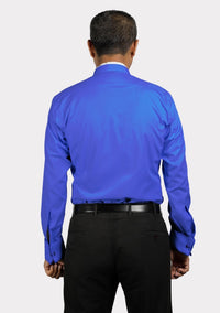 Royal Blue Roman Collar Clergy Shirt